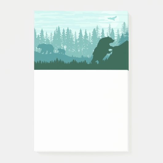 Bears in the Wilderness post-it notes (Devant)