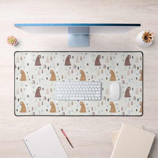 Bears mignonne dans le Motif Woods (Bureau 1)
