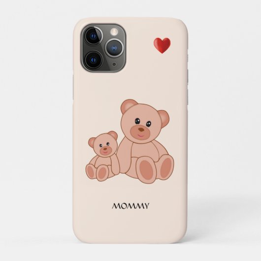 Bears mignonne sur Coque beige clair coque iphone (Dos)