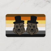 Bears on Bear Drapeau Gay Grooms Carte de contact (Dos)
