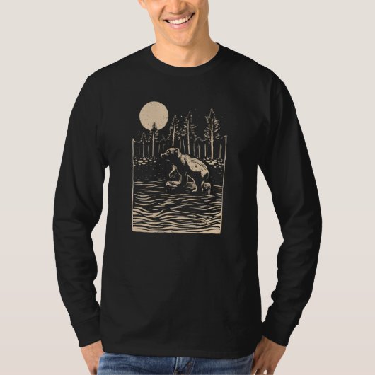 Bears predators Canada wilderness brown bears griz T-shirt (Voorkant)