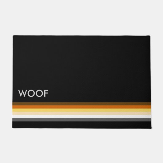 Bears Pride Vlag WOOF Deurmat (Voorkant)