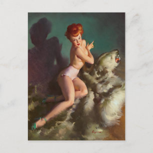 Bearskin Pin Up Briefkaart