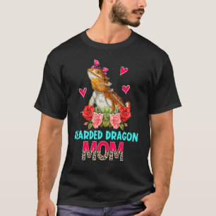 Bearted Dragon Ma Cute Flowers Bearded Dragon Mot T-shirt