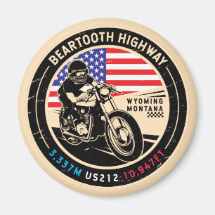 Beartooth Highway All American Road Motorcycle Magneet