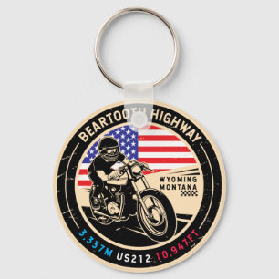Beartooth Highway All American Road Motorcycle Sleutelhanger