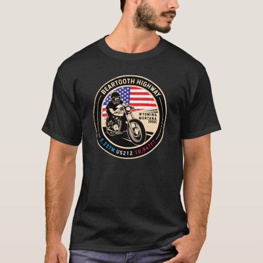 Beartooth Highway All American Road Motorcycle T-shirt (Voorkant)