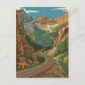 Beartooth Highway Illustratie Briefkaart (Voorkant)