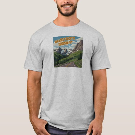 Beartooth Highway Montana Wyoming landschap T-shirt (Voorkant)