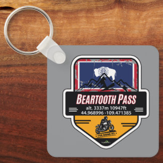 Beartooth Pass Motorfiets US 212 01 Sleutelhanger