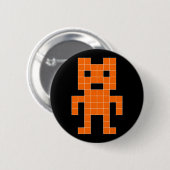BearVader - Sinaasappel Ronde Button 5,7 Cm (Voorkant /achterkant)
