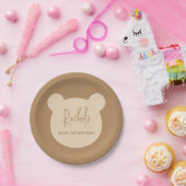 Beary 1e verjaardagsfeestje papieren bordje (Feest)