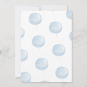 Beary 1st Birthday Beer Blue Balloon Uitnodiging (Achterkant)