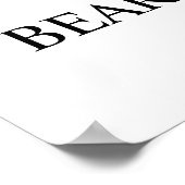 Beary 1st Birthday Blue Beer Welcome Sign Poster (Hoek)