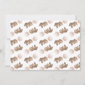 Beary 1st Birthday Invitation Teddy Bear Balloon Bedankkaart (Achterkant)