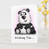 Beary Bonne carte Panda de dessin Anniversaire (Fleur jaune)