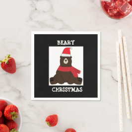 Beary Borwn Holiday Party Napkin Servet