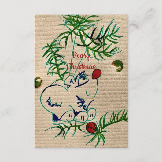 Beary Christmas Kaart (Voorkant)