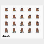 Beary Cool Funny Brown Beer Pun Ronde Sticker (Vel)