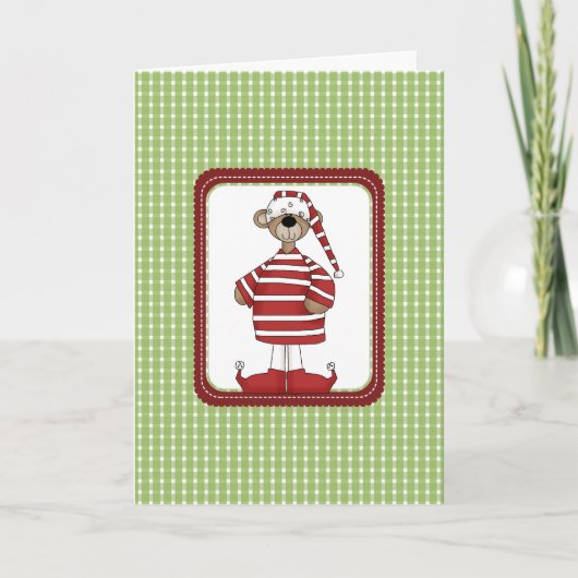 Beary Cute-kerstkaarten Feestdagen Kaart (Voorkant)