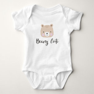Beary Cute Taupe Romper
