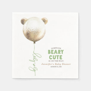 Beary Cute Teddy Bear Ballon Baby shower Servet