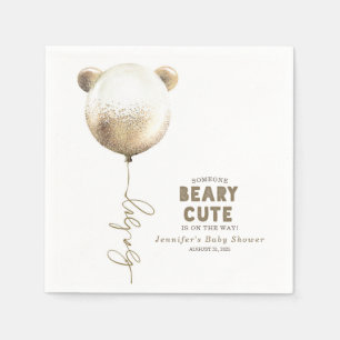 Beary Cute Teddy Bear Ballon Baby shower Servet