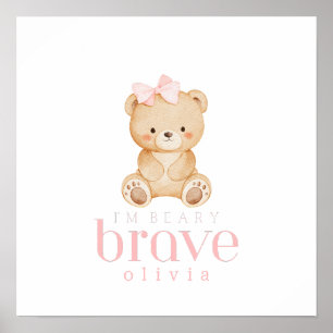 beary dappere kinderkanker zieke kinderen aangepas poster