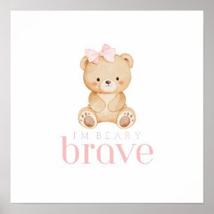 beary dappere kinderkanker zieke kinderen schattig poster