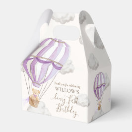 Beary eerste Teddy Bear Hete Luchtballon Verjaarda Bedankdoosjes