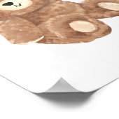 Beary Eerste Verjaardag Kleine Beer Foto Welkom Poster (Hoek)