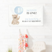 Beary First Birthday Beer Banner Backdrop (Insitu)