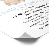 Beary First Birthday Blue Beer Time Capsule Poster (Hoek)