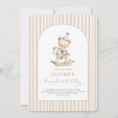 Beary First Birthday Boy Kaart (Voorkant)