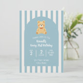 Beary First Birthday Invitation (Debout devant)