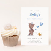 Beary First Teddy Bear Boy Birthday Part Kaart