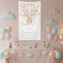 Beary  Heet Luchtballon 1e Verjaardag Welkom