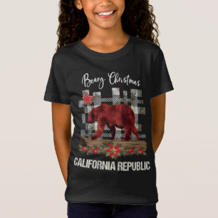 Beary Kerstmis, Californië, Kinder meisjes T-shirt