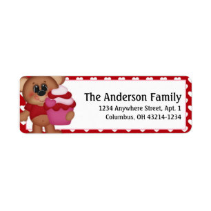 Beary Many Valentine's Day Étiquettes de adresse d
