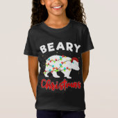Beary Merry Christmas voor Beer liefhebbers Funny T-shirt (Voorkant)