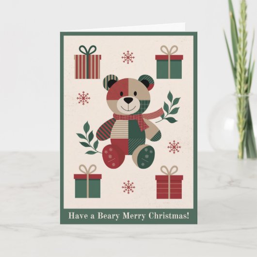 Beary Merry Holiday Kaart (Voorkant)