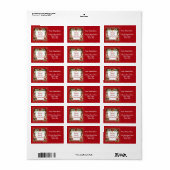 Beary Merry kerst Etiket (Full Sheet)