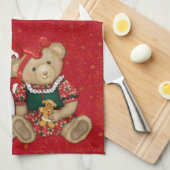 Beary Merry kerst Theedoek (Quarter Fold)