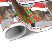 Beary Merry Santa Beer inpakpapier (Rol Hoek)