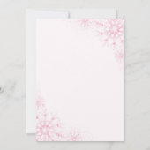 Beary Pink Winter Baby Shower Invitation (Dos)