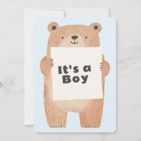 Beary Schattige Het is een Boy Baby shower beer