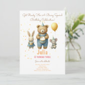 Beary Special Anniversaire Bash Invitation (Debout devant)