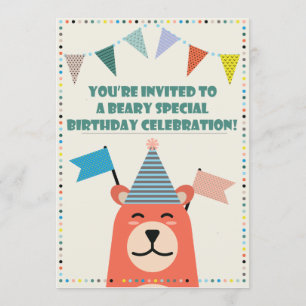Beary Special Birthday Boy Invitation Kaart
