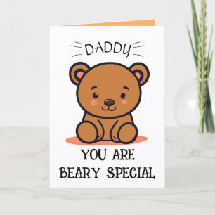 Beary Special Daddy, Teddy Bear Vaderdag Bedankkaart