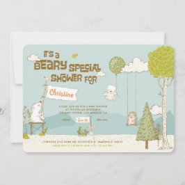 Beary speciale babyshower uitnodiging